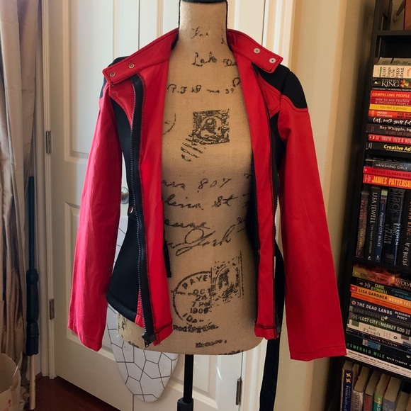 Lip Service vintage 90’s red moto jacket M - Picture 6 of 8